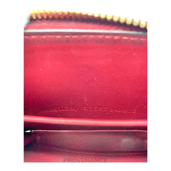 🔴 Saint Laurent Paris SLP Compact Zip Card Wallet - Red Leather - Picture 7 of 7